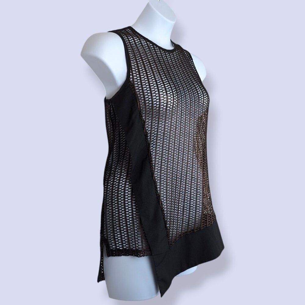 Inspired Style Copper Metallic Mesh Top